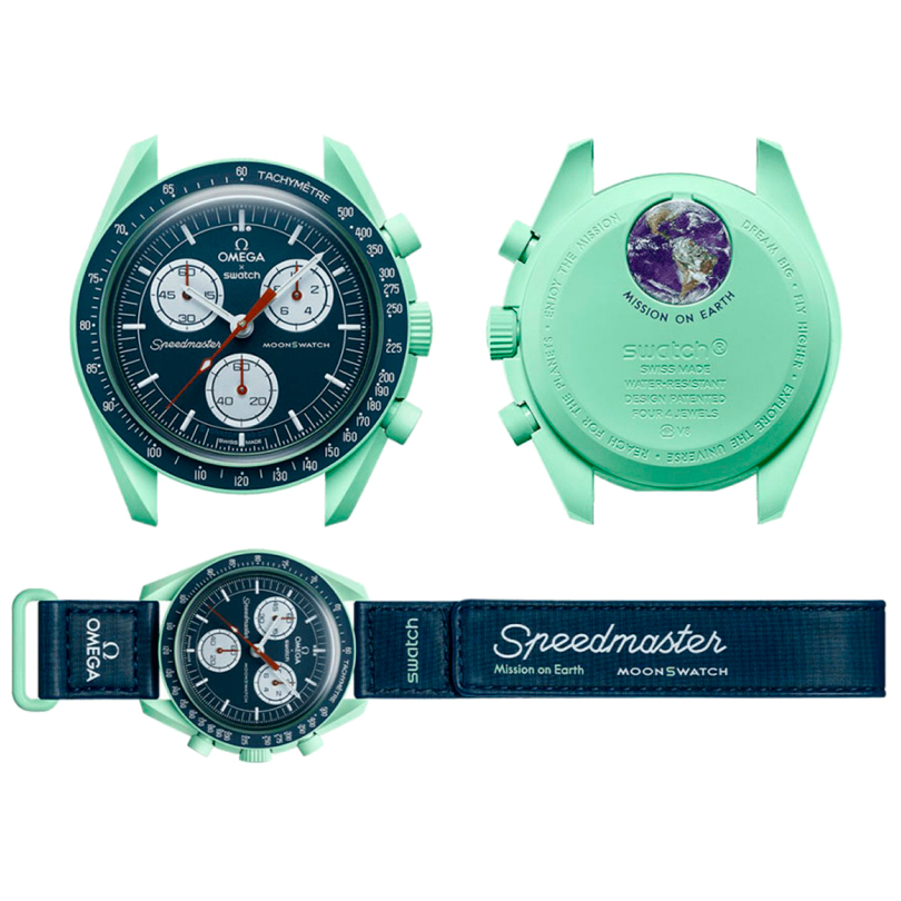 Часы Swatch X Omega MoonSwatch Mission On Earth 42 mm S033G100